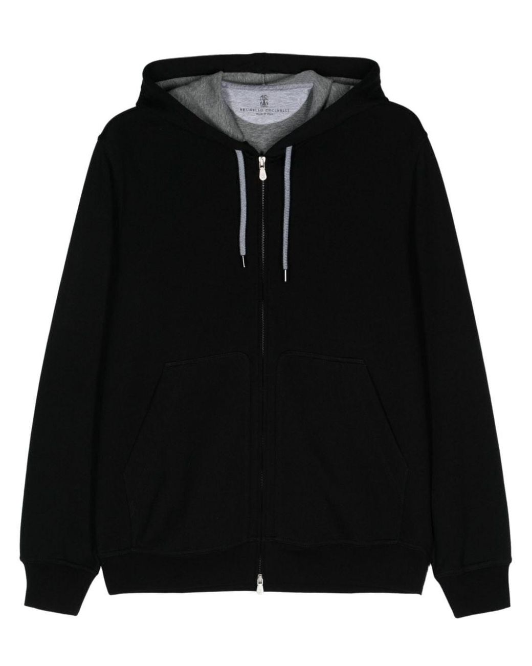 Brunello Cucinelli Black Hoodie for men
