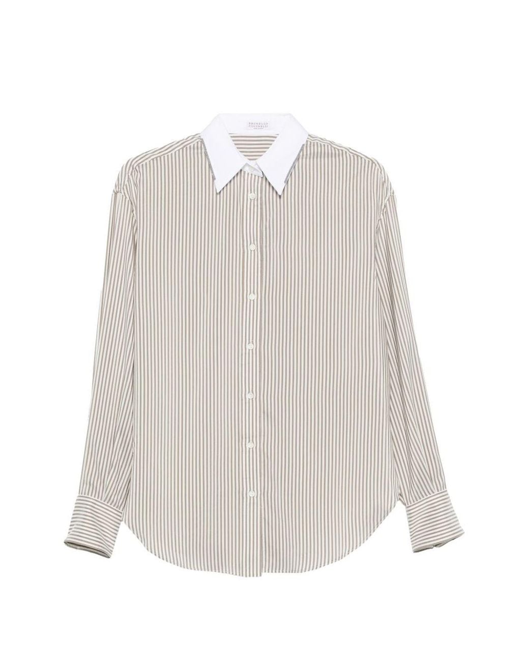 Brunello Cucinelli Natural Silk Shirt