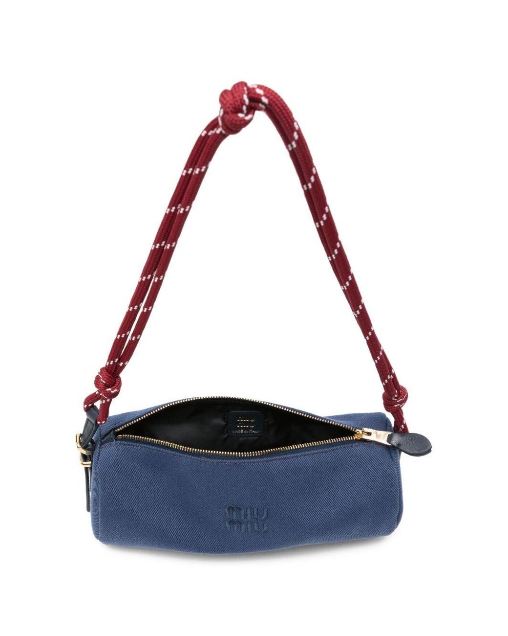 Miu Miu Blue Cotton Pouch