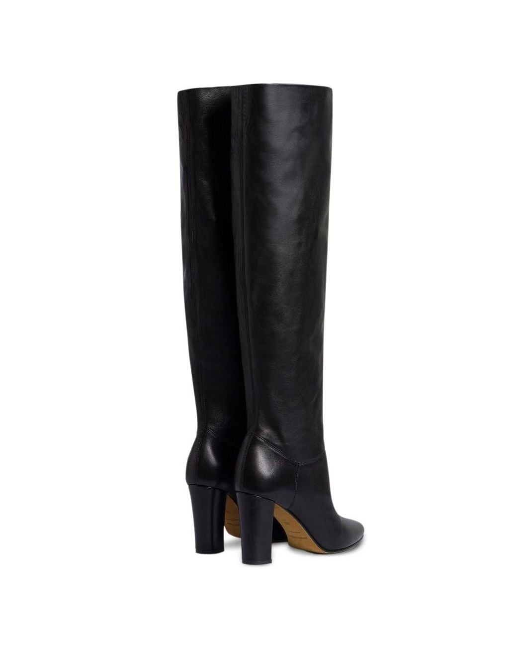 Alberta Ferretti Black Faux Leather Boots, Heeled Boot By