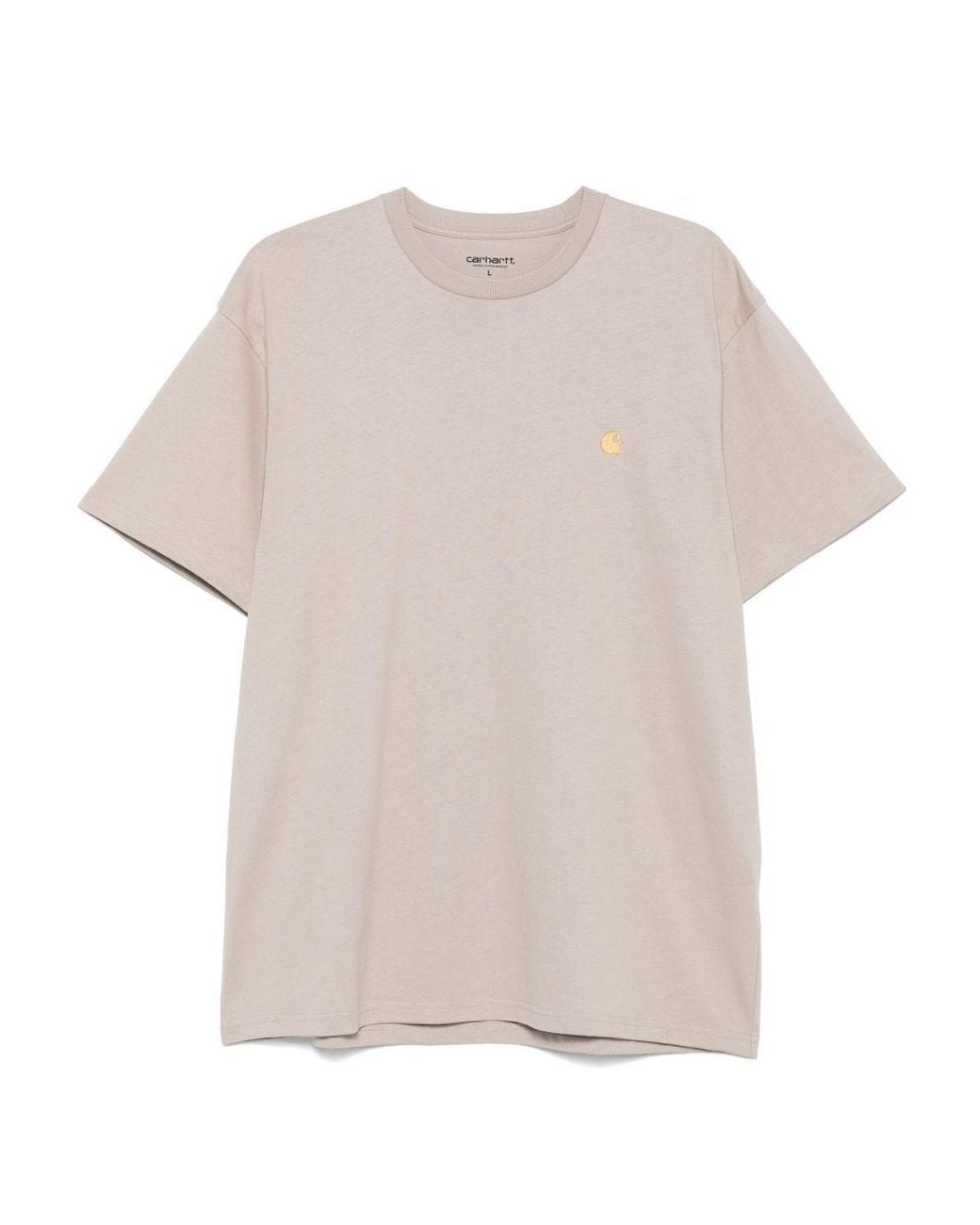 Carhartt White Logo Cotton T-Shirt for men