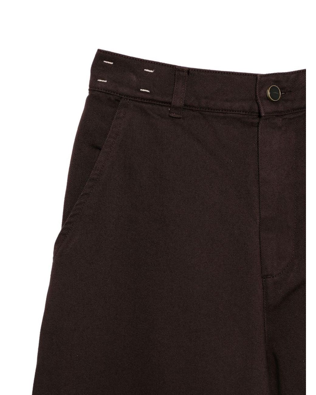Alysi Gray Cotton Barrel Trousers
