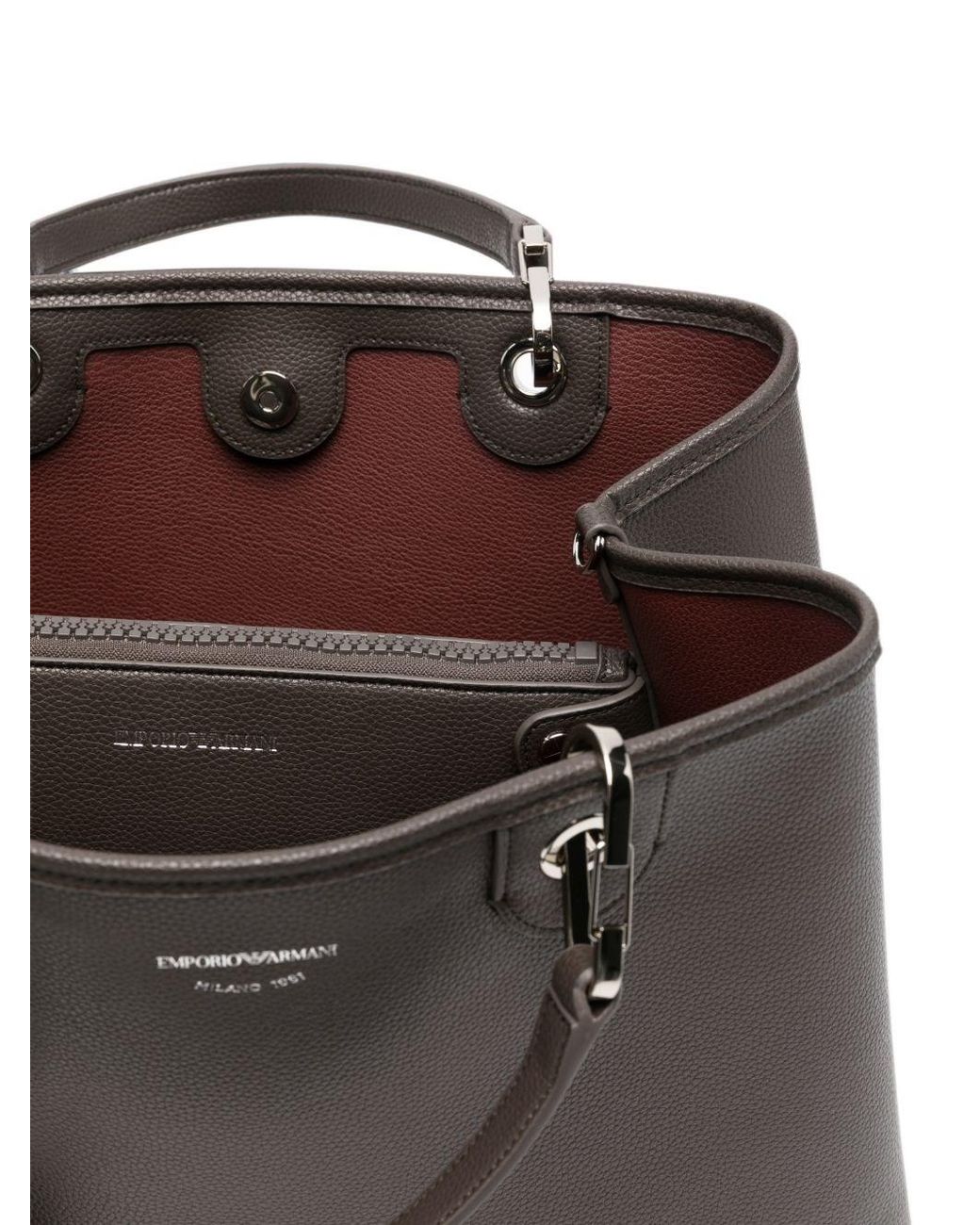 Emporio Armani Black Myea Medium Tote Bag