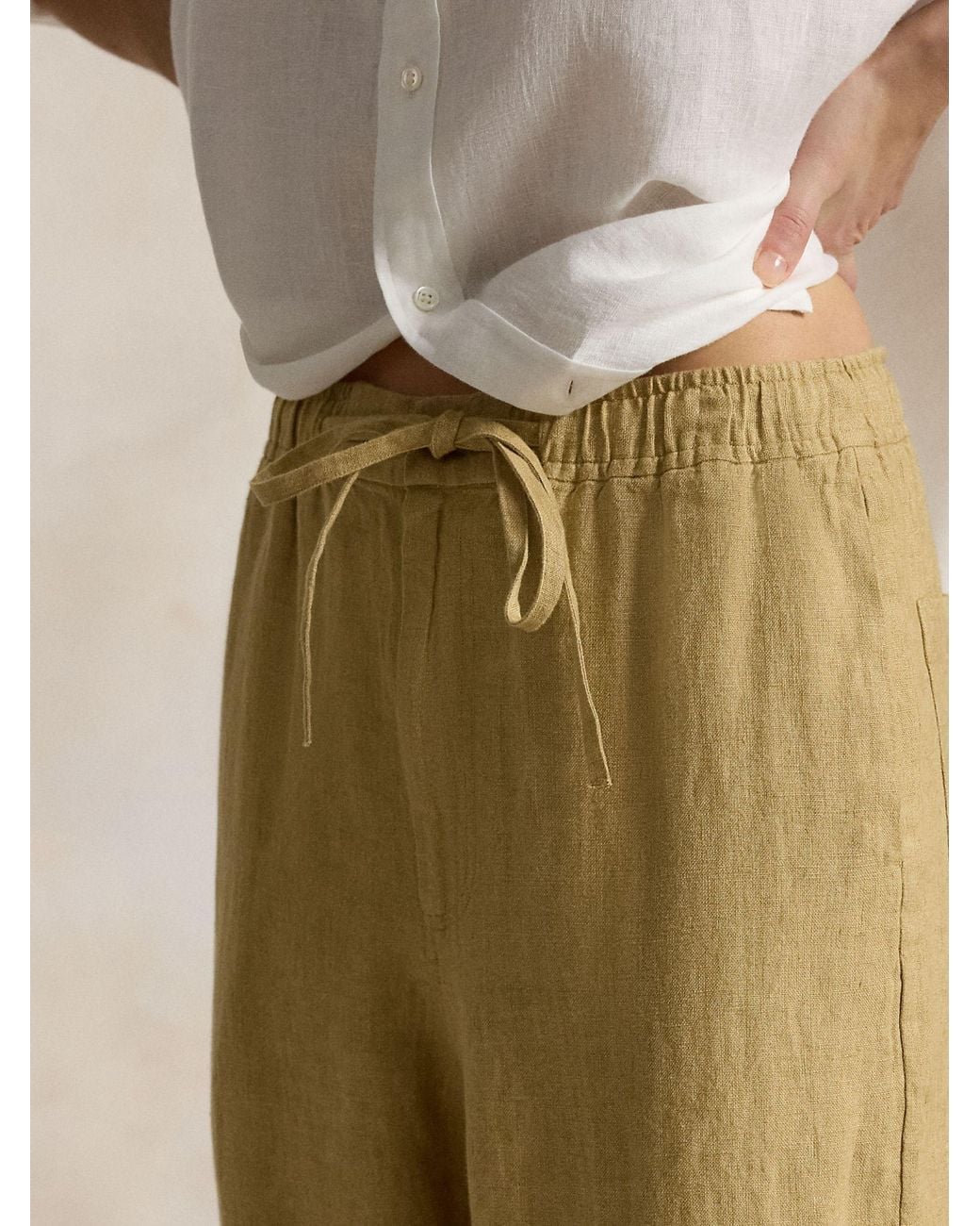 Polo Ralph Lauren Natural Linen Trousers