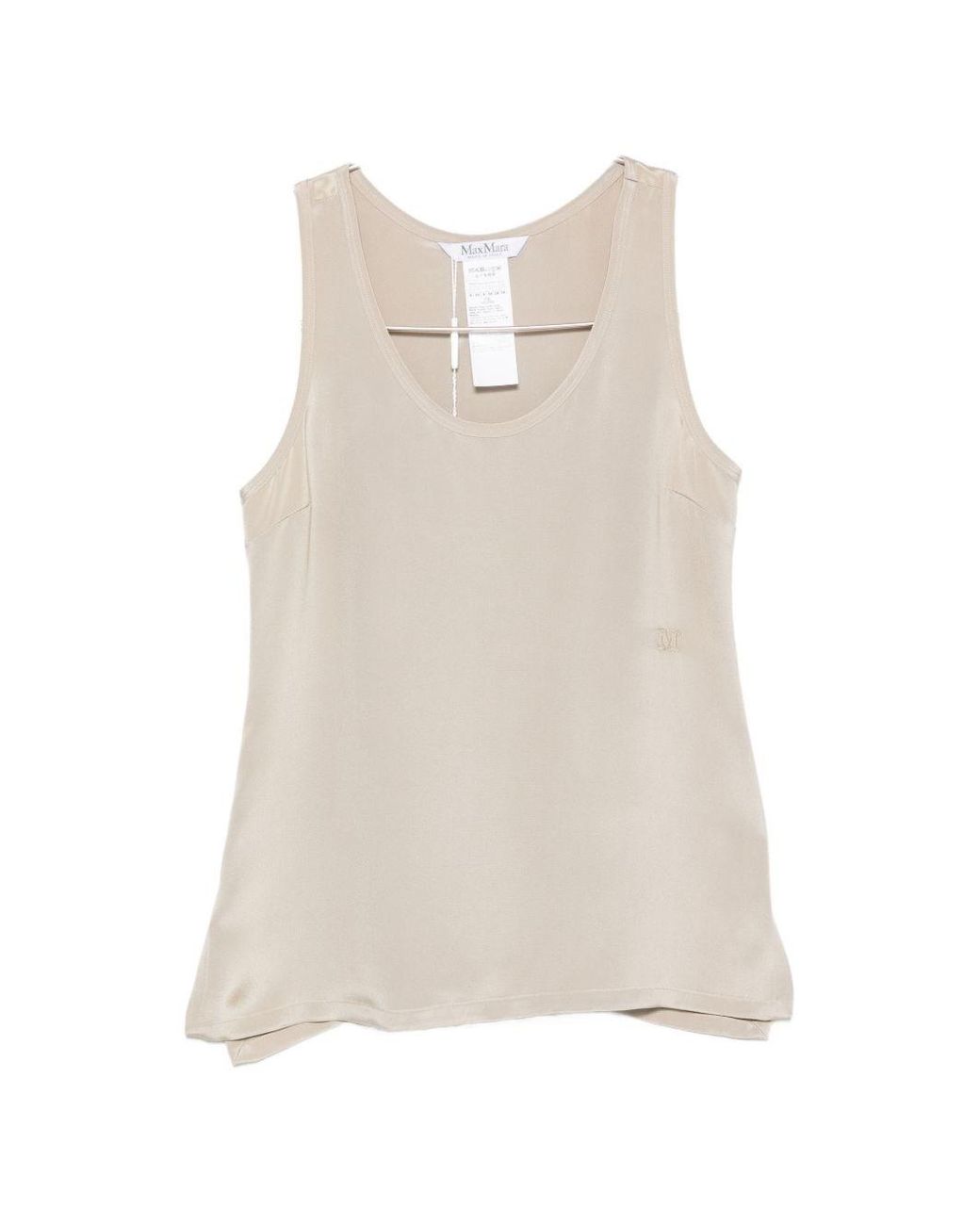 Max Mara White Silk Tank Top