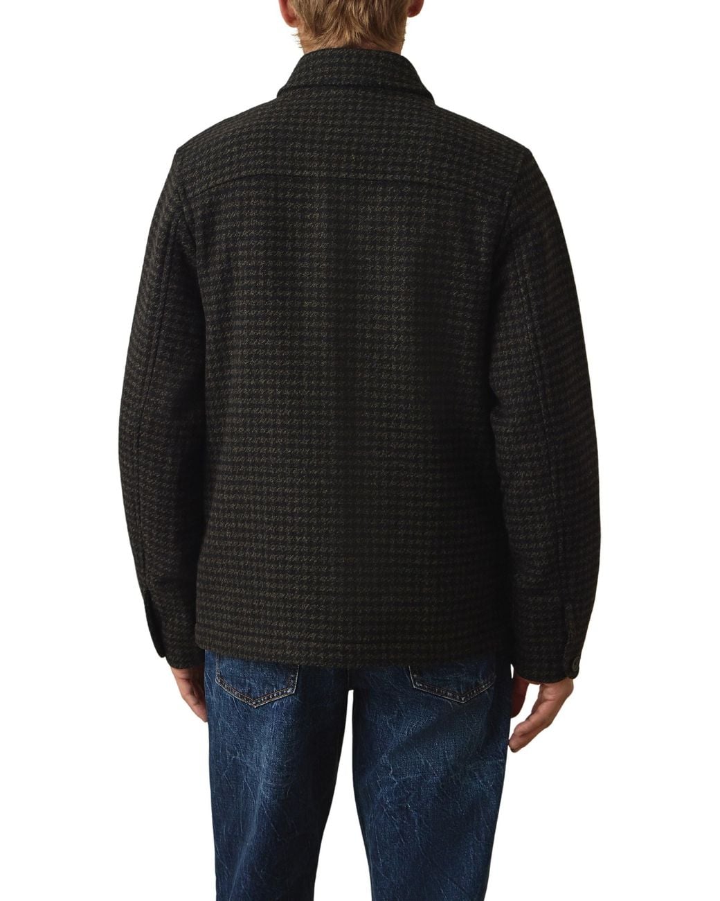 Paul Smith Black Dogtooth Wool-Blend Chore Jacket for men