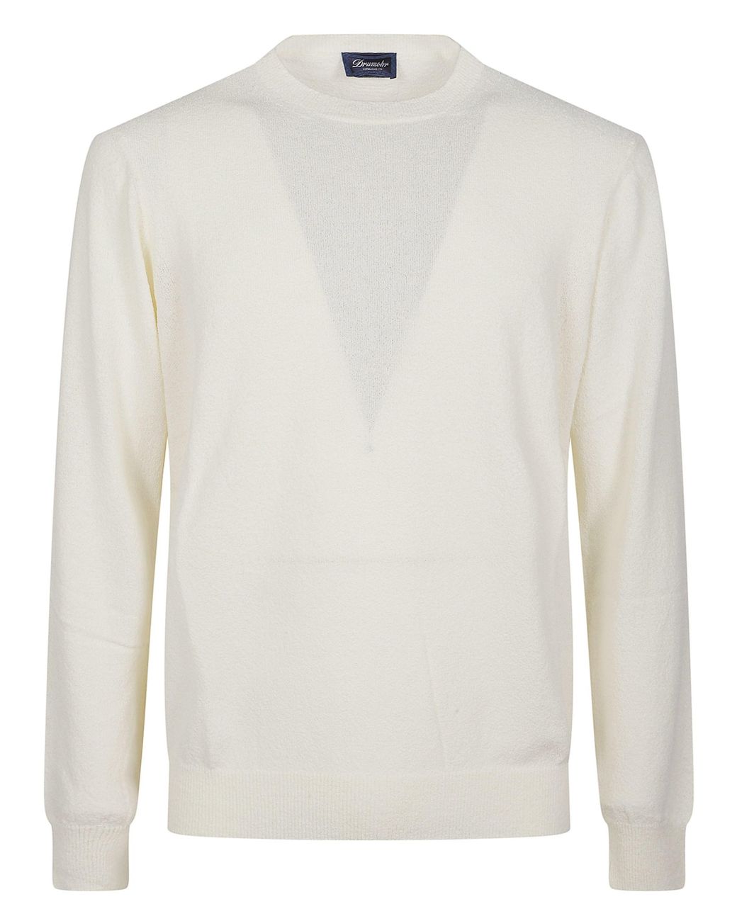 Drumohr White Crew Neck Sweater for men