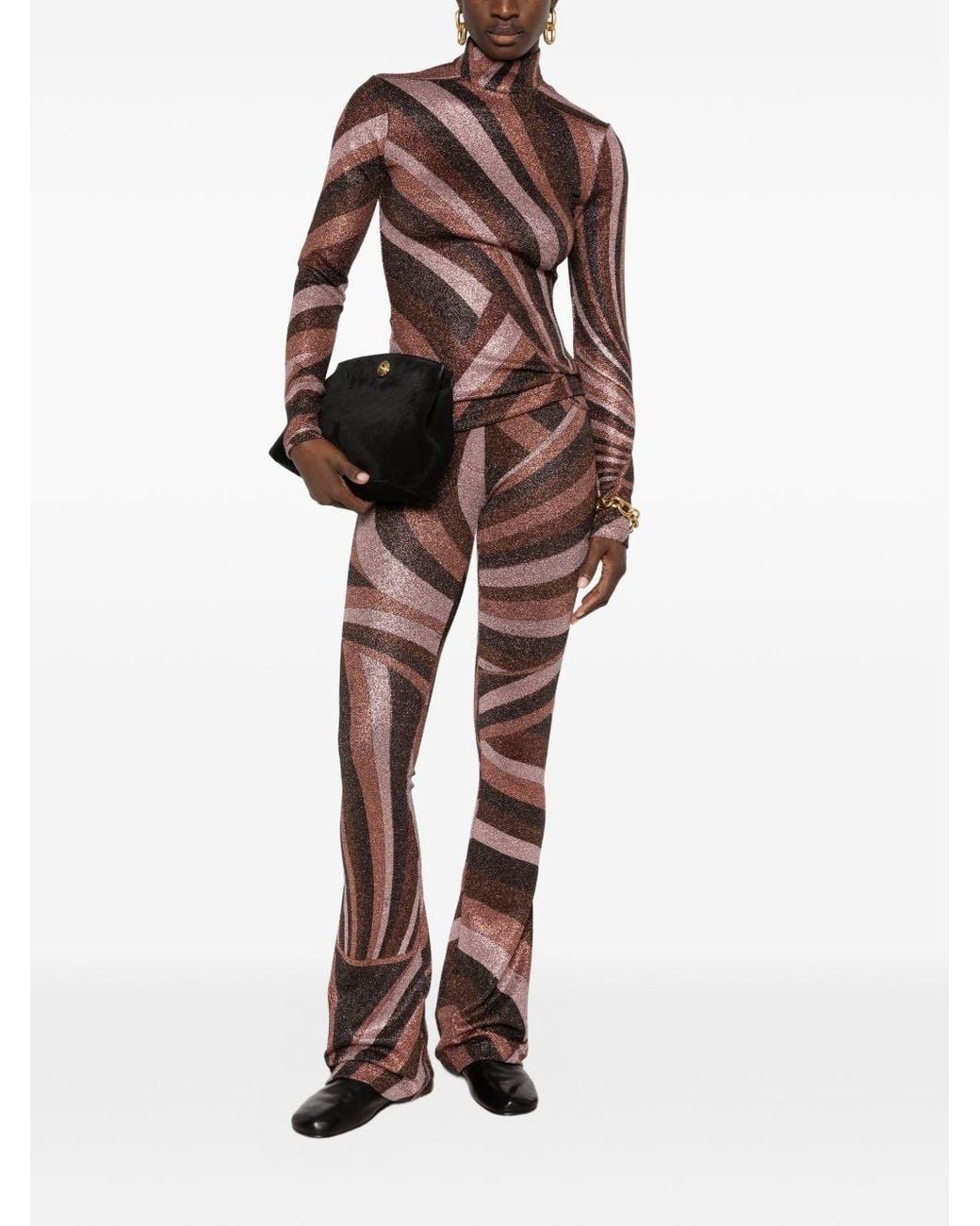 Emilio Pucci Red Printed Skinny Trousers