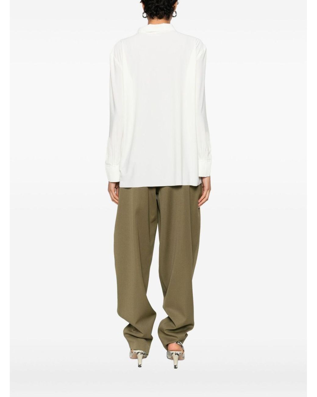 Norma Kamali White Jersey Shirt