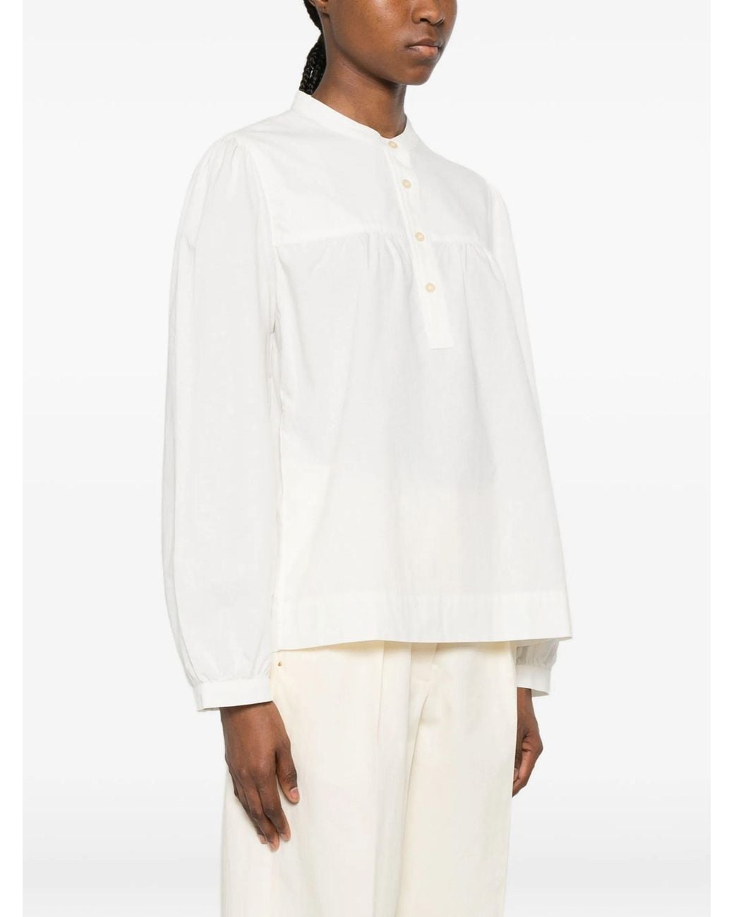 A.P.C. White Babydoll Blouse