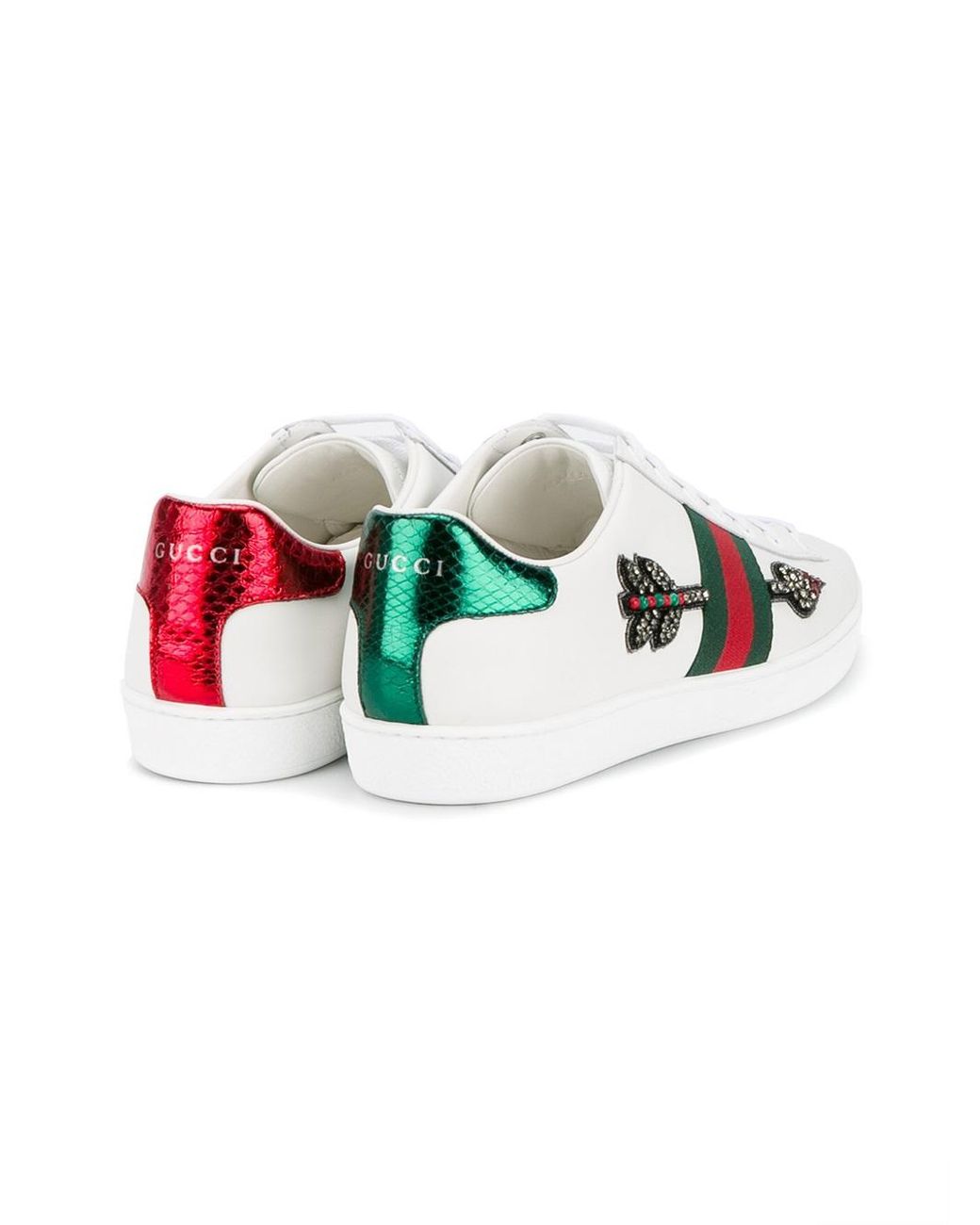 Gucci Ace Sneakers With Lateral Band And Embroidered Arrow | Lyst