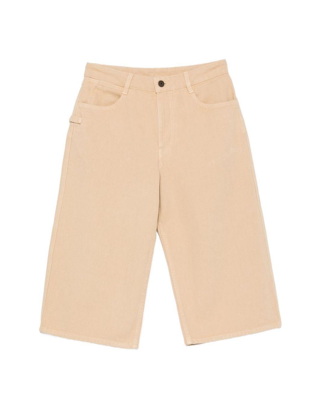 Lemaire White Cotton Bermuda Shorts