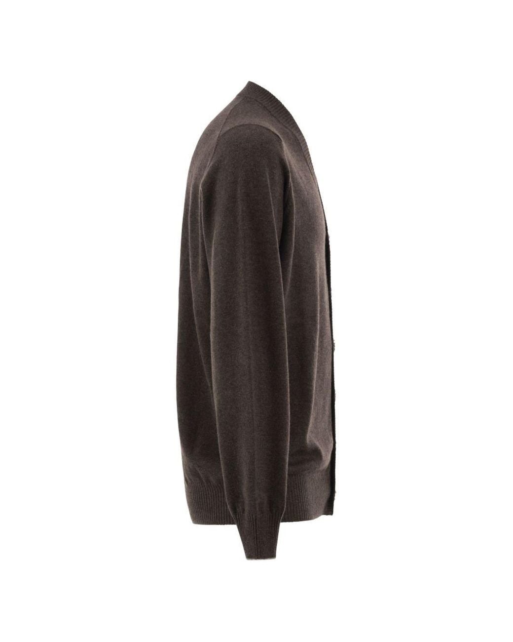 Brunello Cucinelli Black Cashmere Cardigan for men
