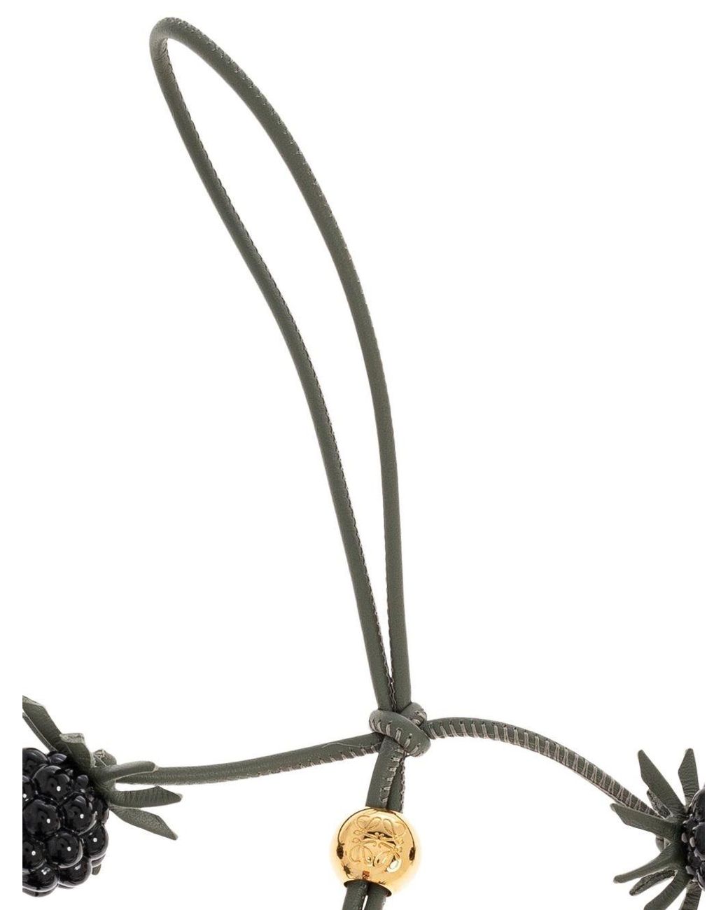 Loewe Black Berry Leather Charm