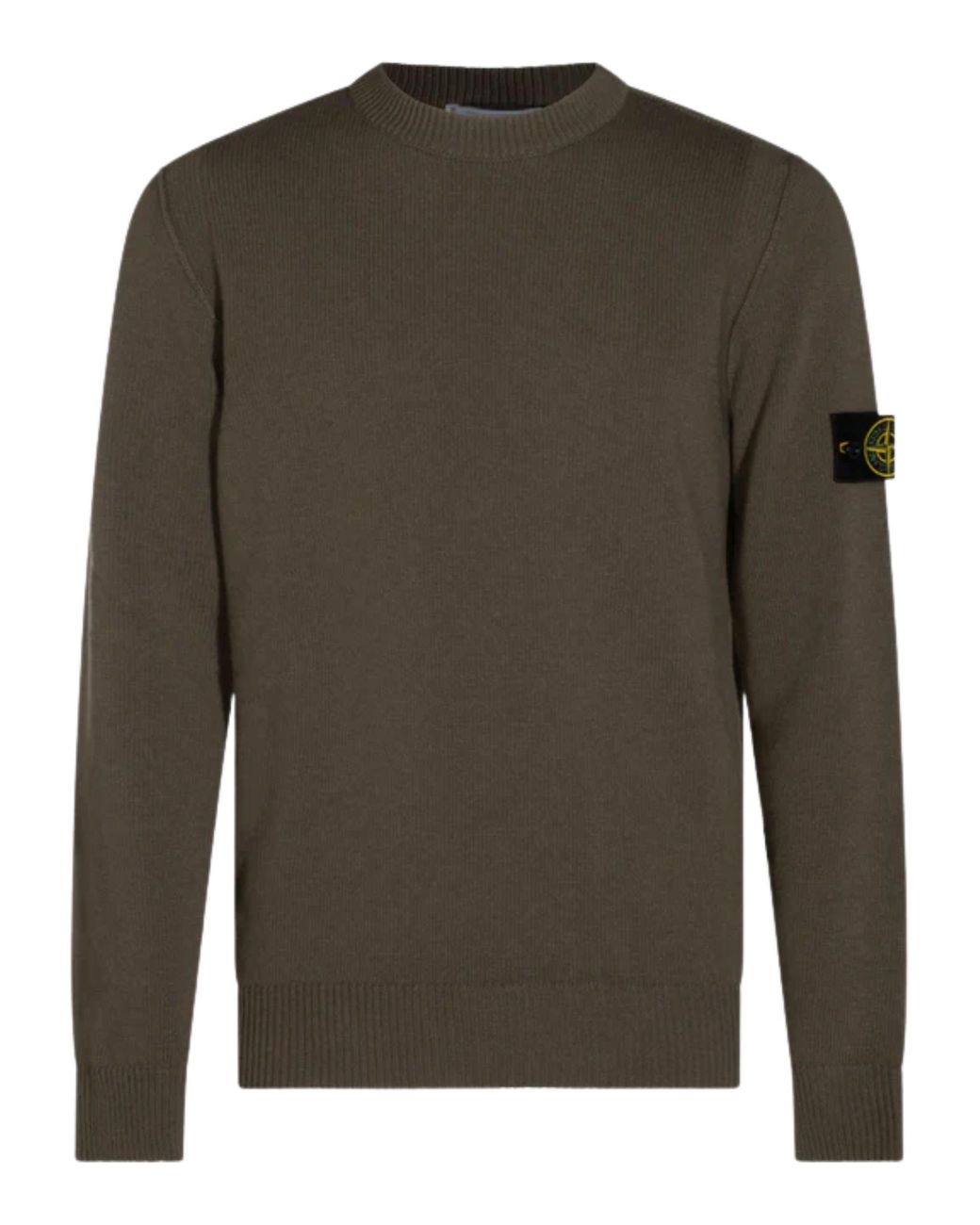 Stone Island Green Wool Sweater for men