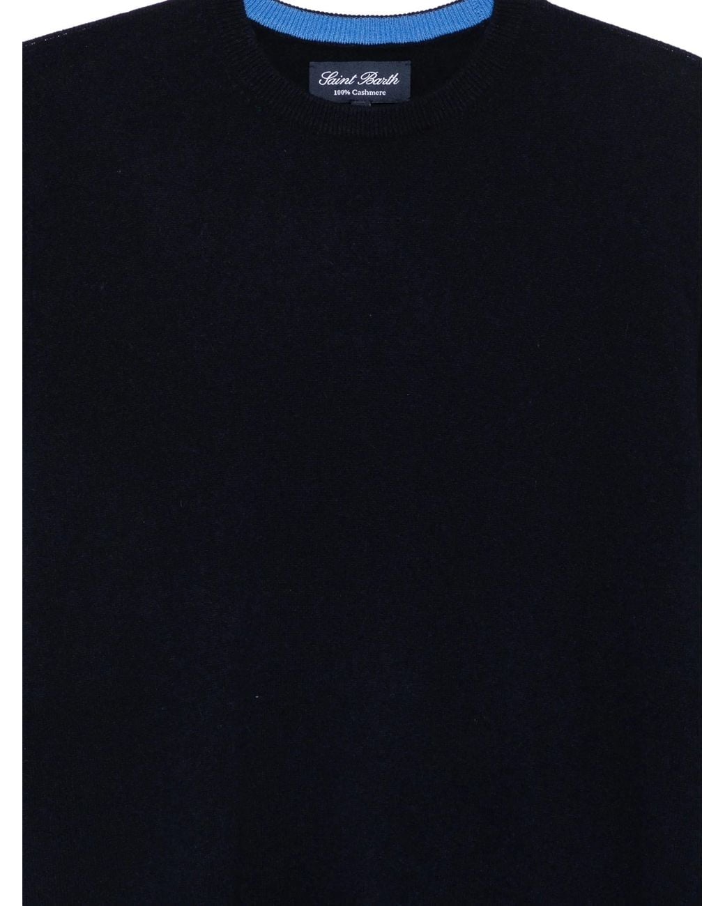 Mc2 Saint Barth Blue 100% Cashmere Crewneck Sweater for men