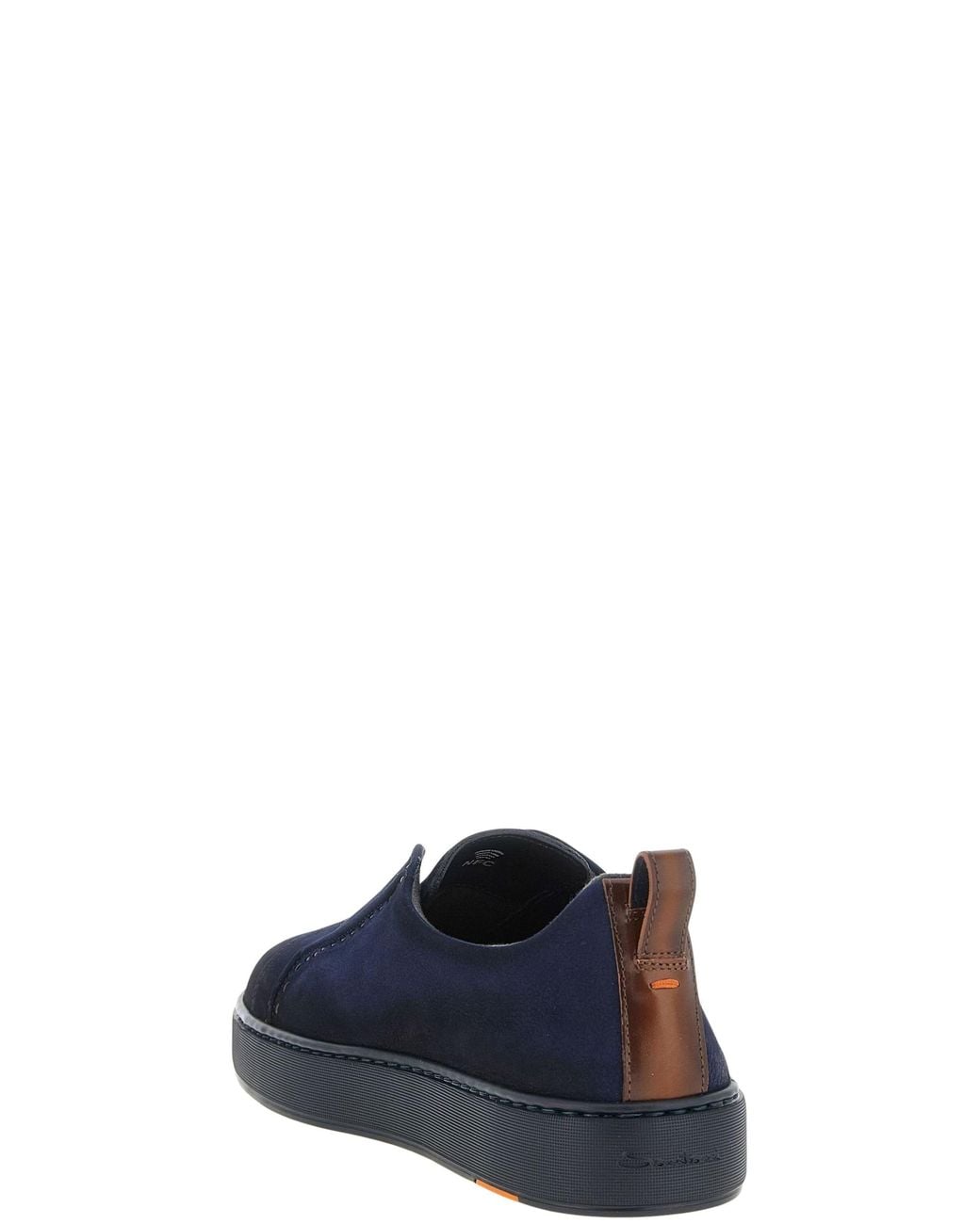 Santoni Blue Victory Slip-On Sneakers By for men