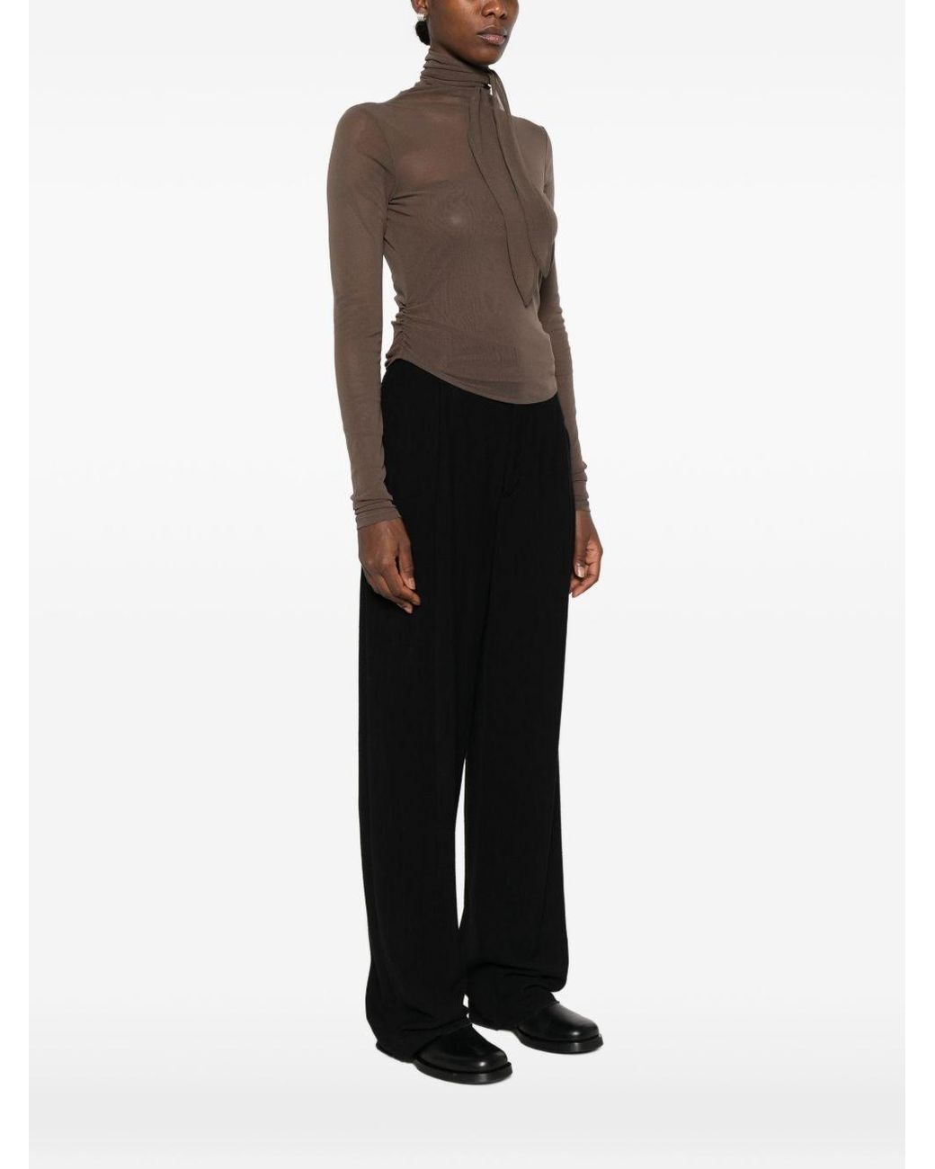 Lemaire Brown Ballerina Foulard Top