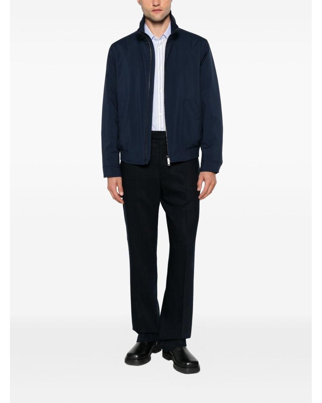 Brioni Blue Nylon Blouson Jacket for men