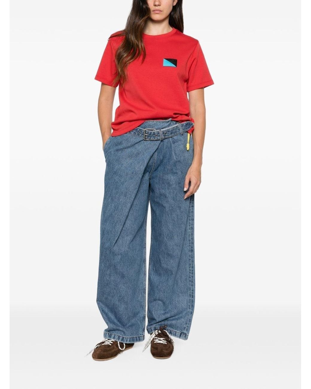 Loewe Blue Draped Denim Jeans