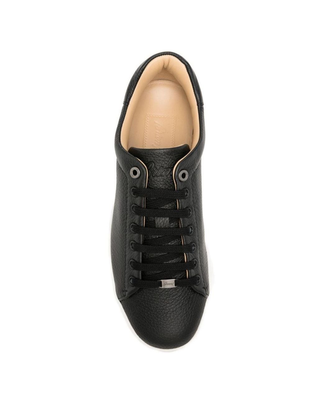 Brioni Black Leather Sneakers for men