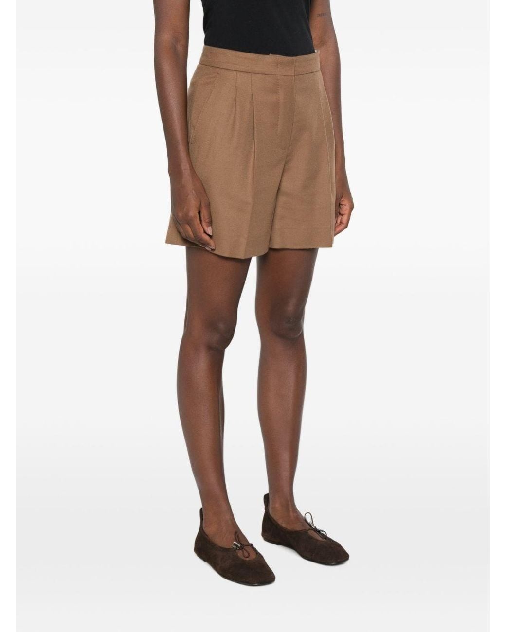 Max Mara Brown Wool Shorts
