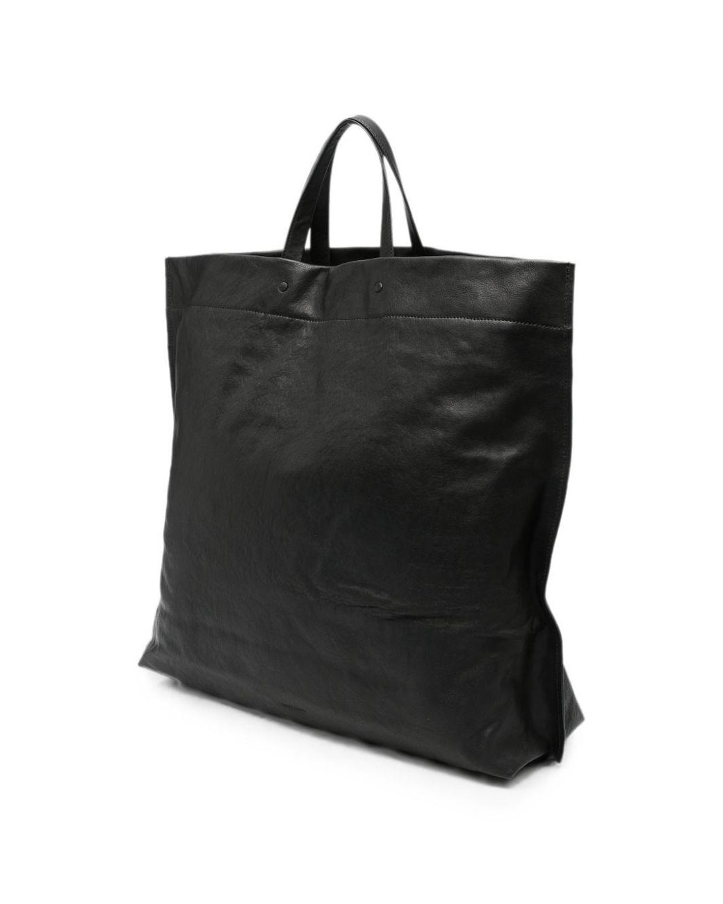 Lihann George Black Matti Leather Tote Bag