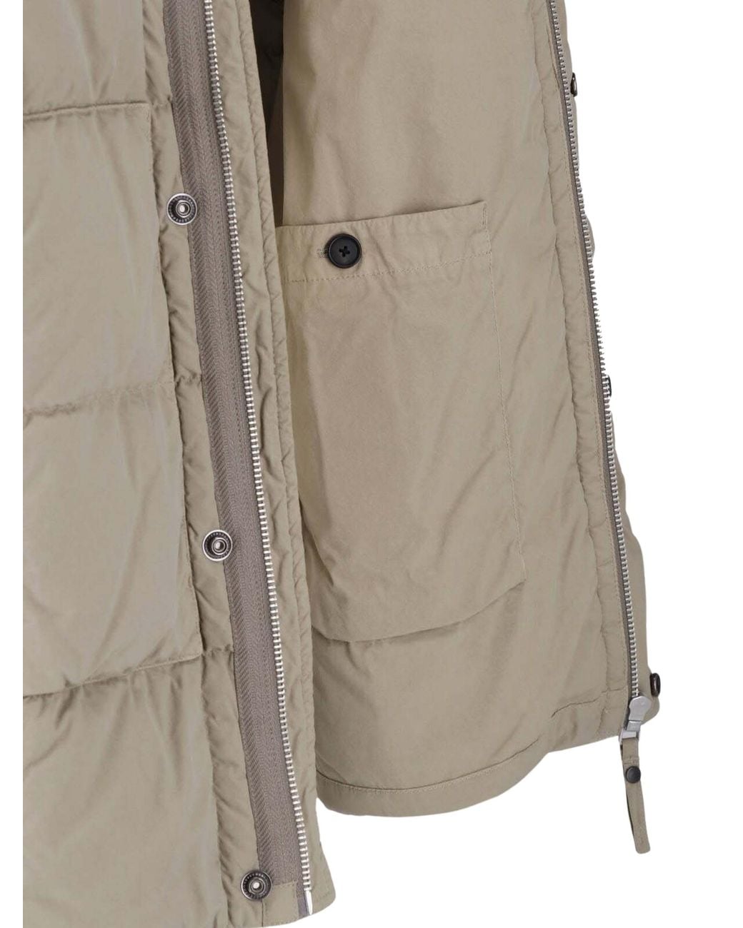 Massimo Osti Studio Gray Quilted Down Jacket for men