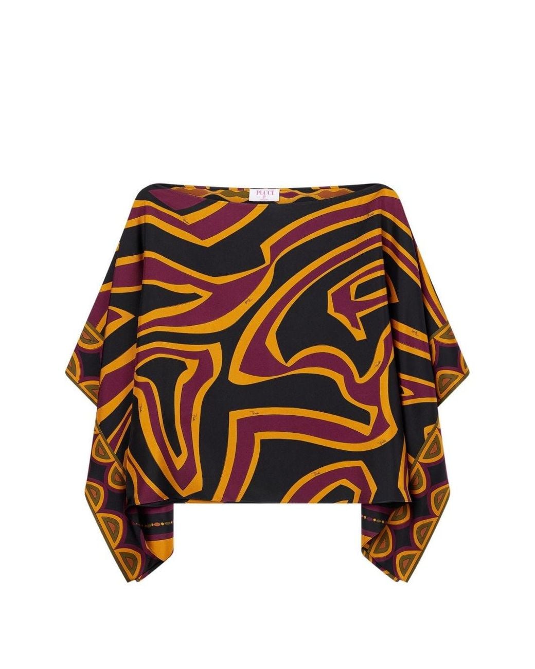 Emilio Pucci Red Printed Silk Blouse