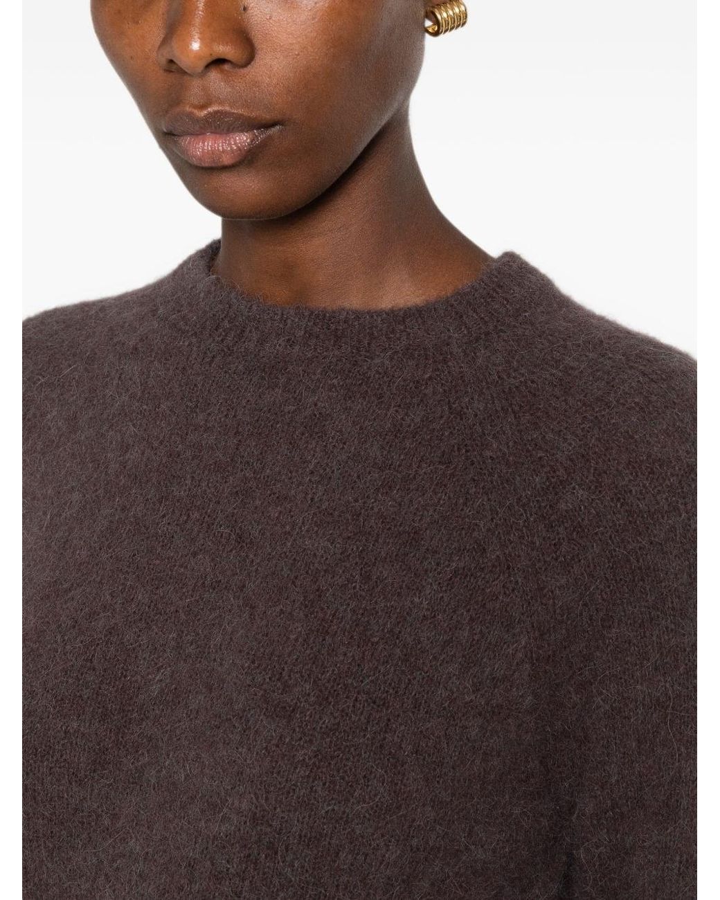 Base London Brown Wool Crewneck Sweater