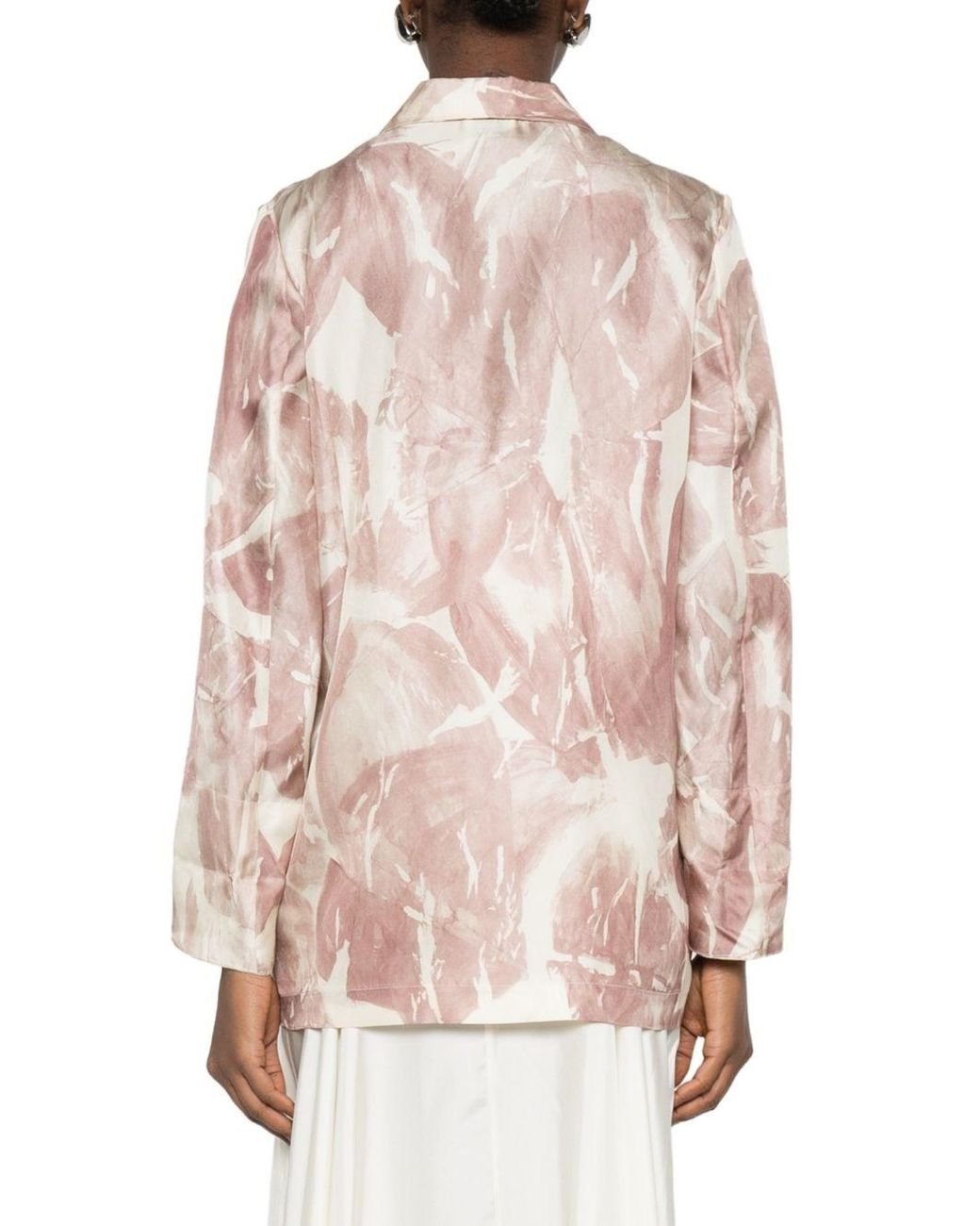 Alysi Pink Printed Single-Breasted Jacket