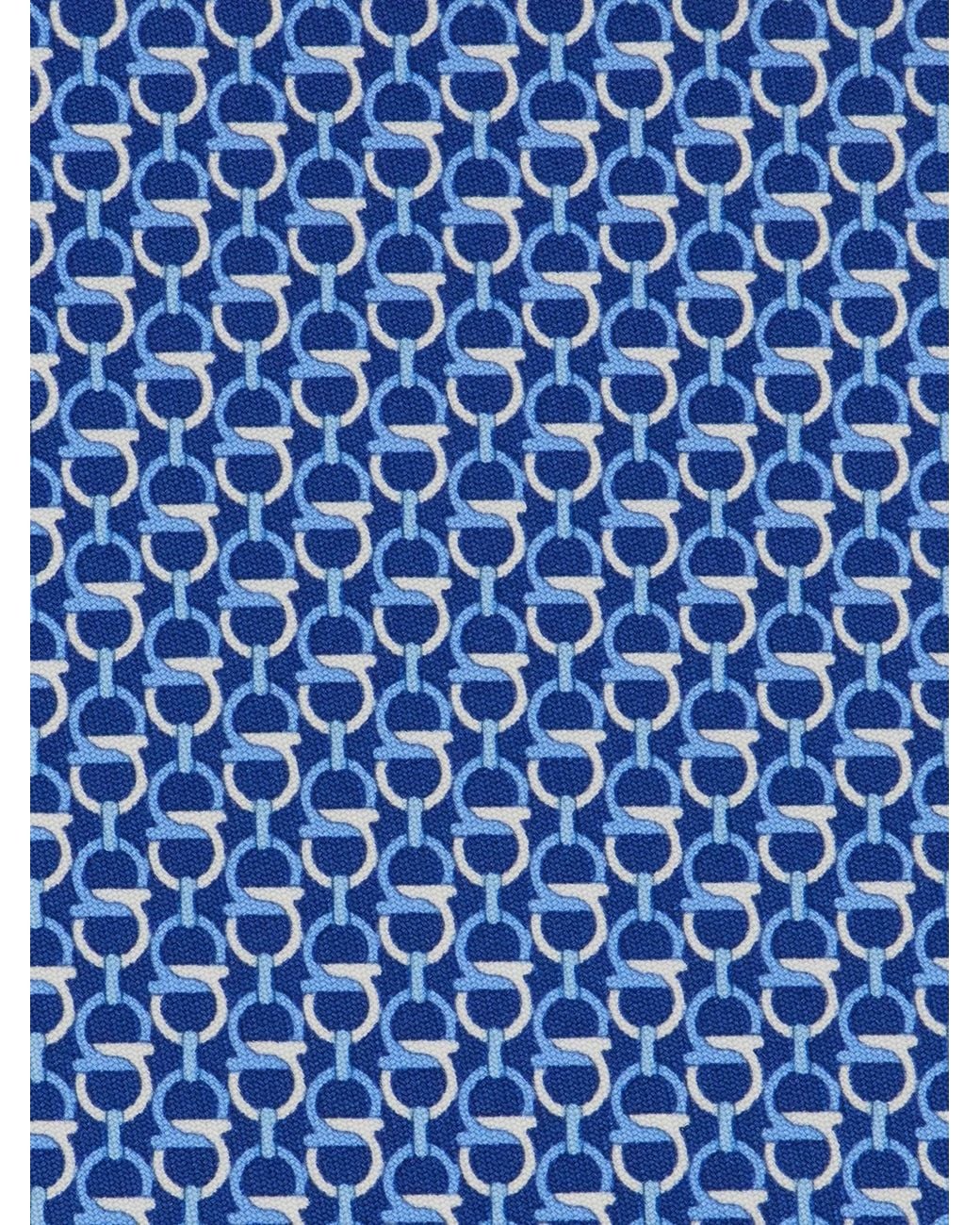 Ferragamo Blue Chapeau Tie By for men
