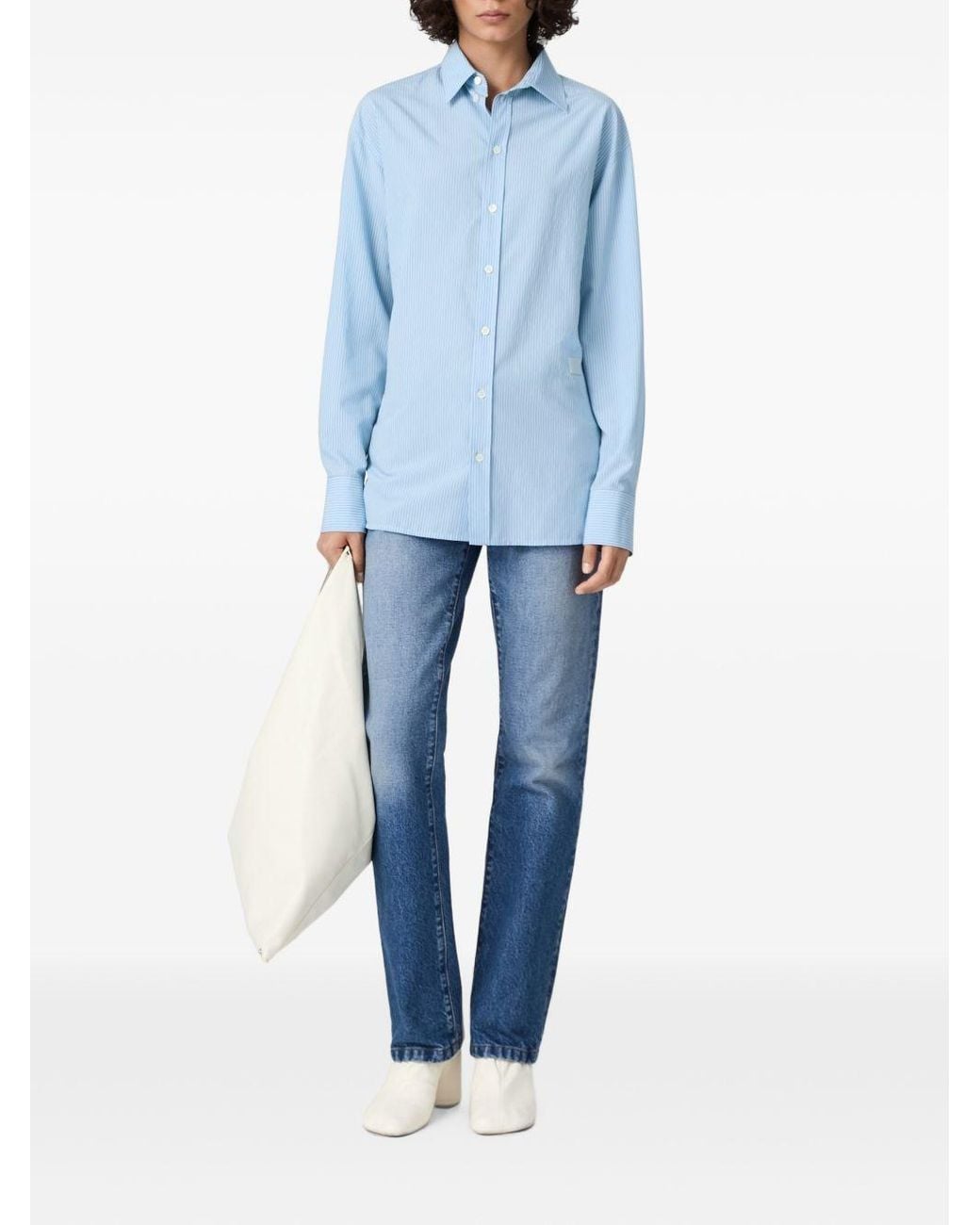 MM6 by Maison Margiela Blue Striped Shirt
