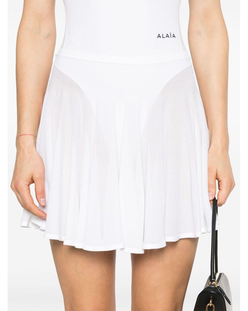 Alaïa White Skater Mini Skirt