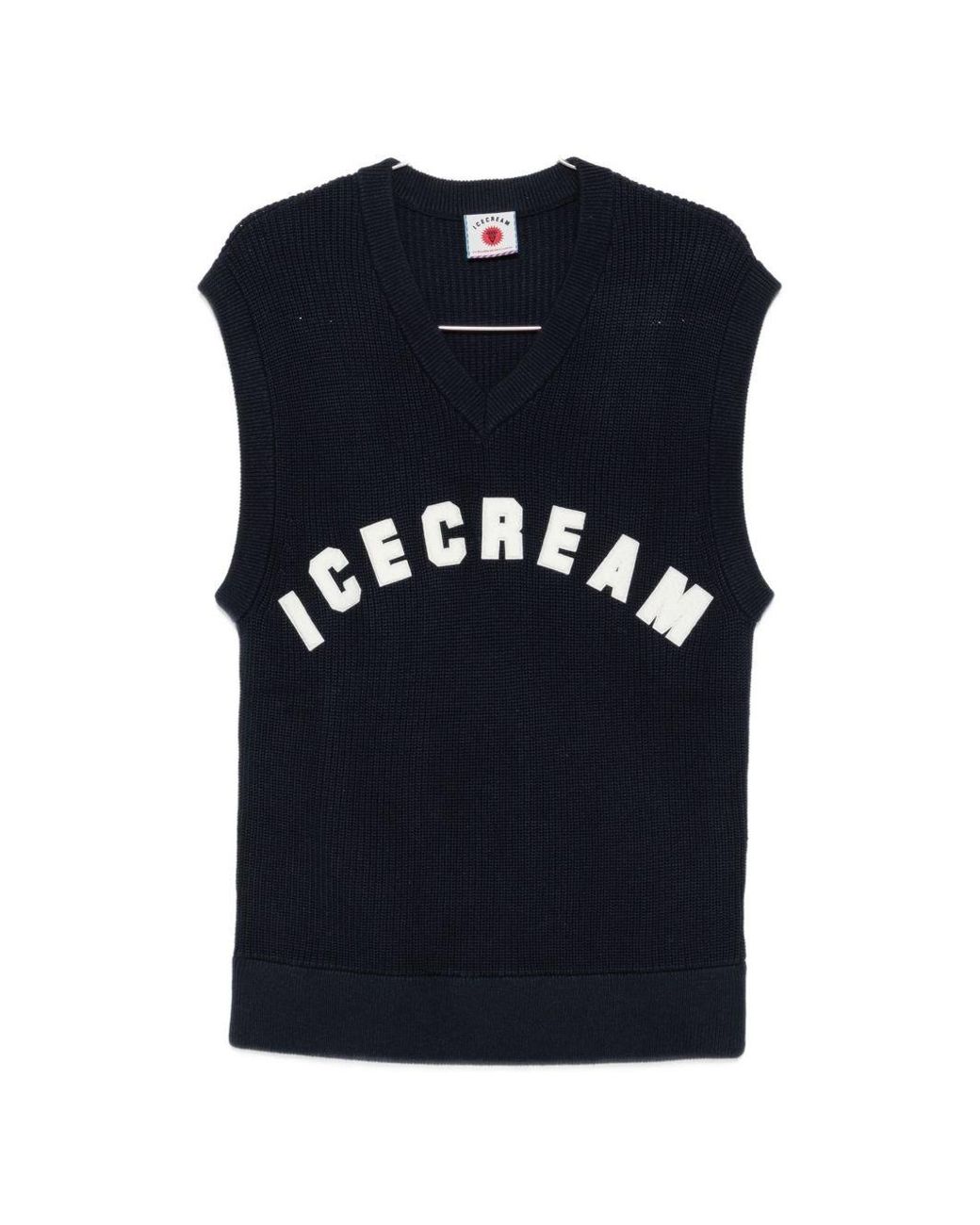 ICECREAM Blue Wool Blend Vest for men