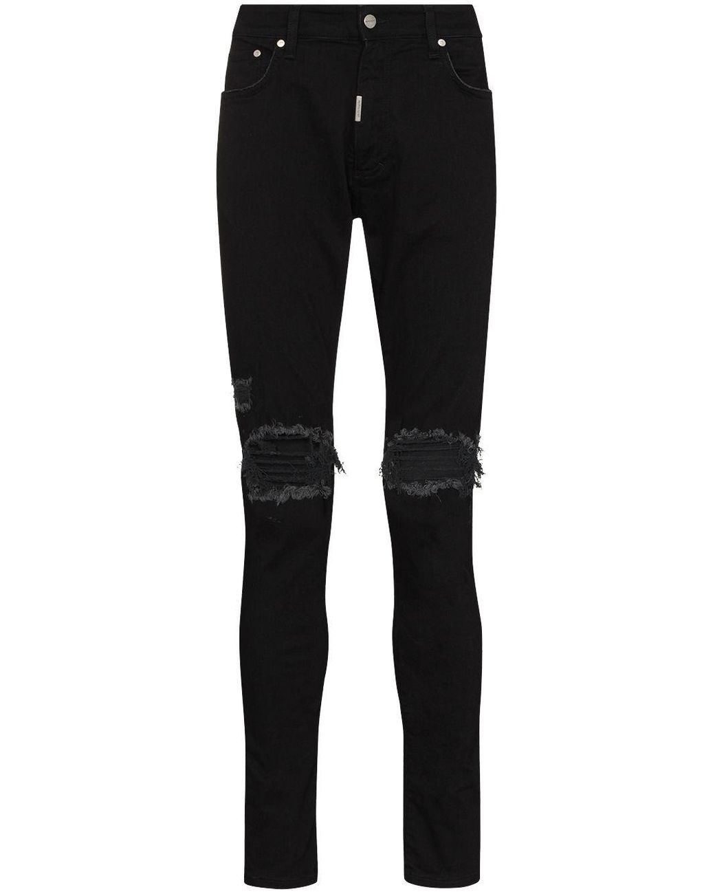 Represent Denim Ripped-detailing Skinny Jeans in Black for Men - Save 4 ...