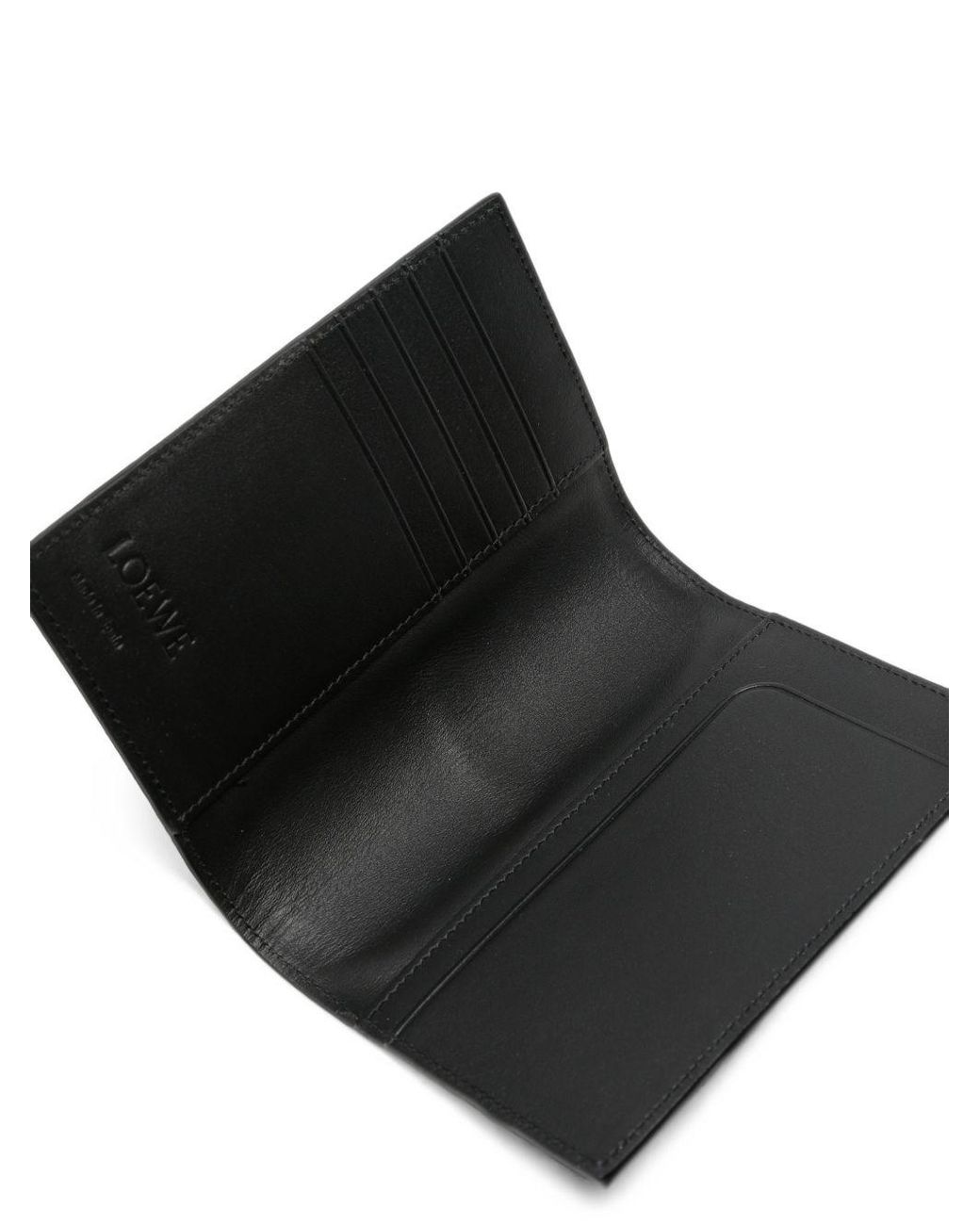 Loewe Black Leather Passport Cover for men