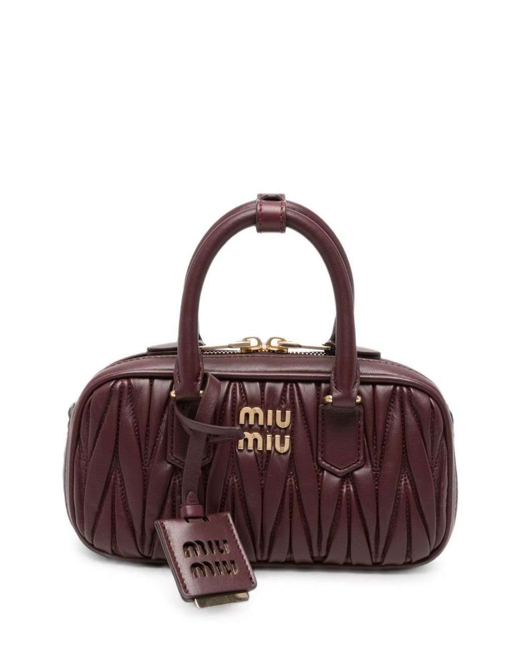 Miu Miu Purple Arcadie Mini Leather Handbag