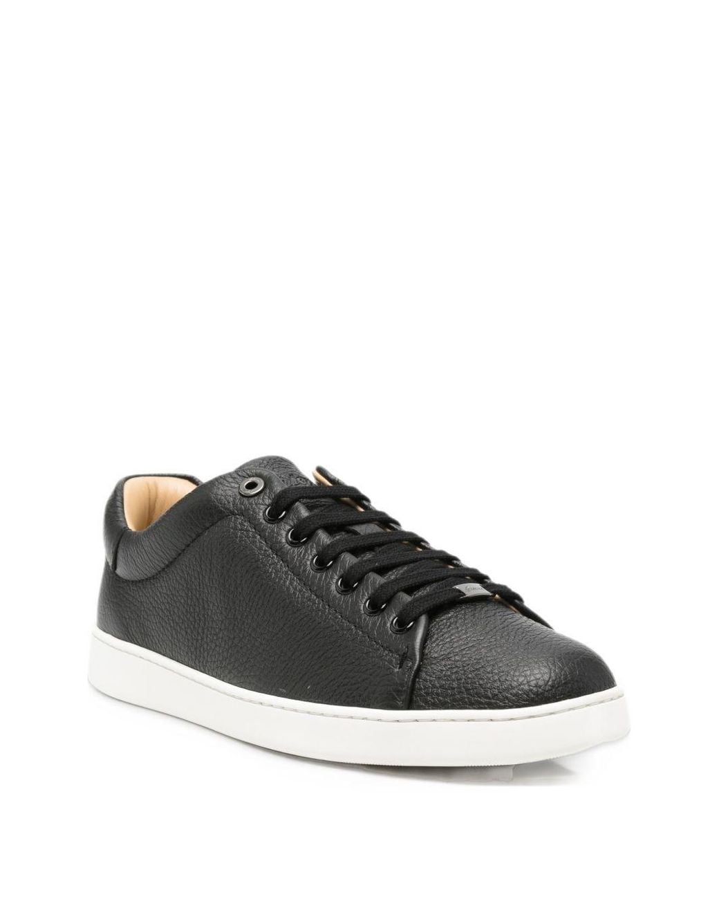 Brioni Black Leather Sneakers for men