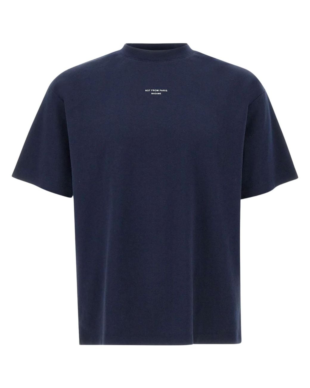 Drole de Monsieur Blue Short-Sleeve Logo-Print T-Shirt By for men