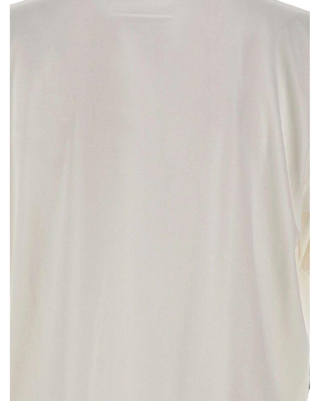 MM6 by Maison Margiela Gray Logo Cotton T-Shirt for men