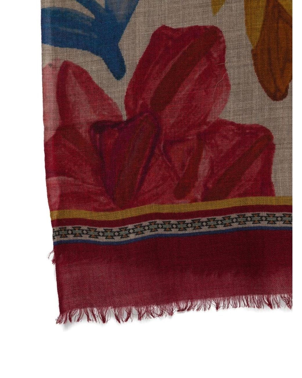 PATCHOULI Green Printed Wool Stole By