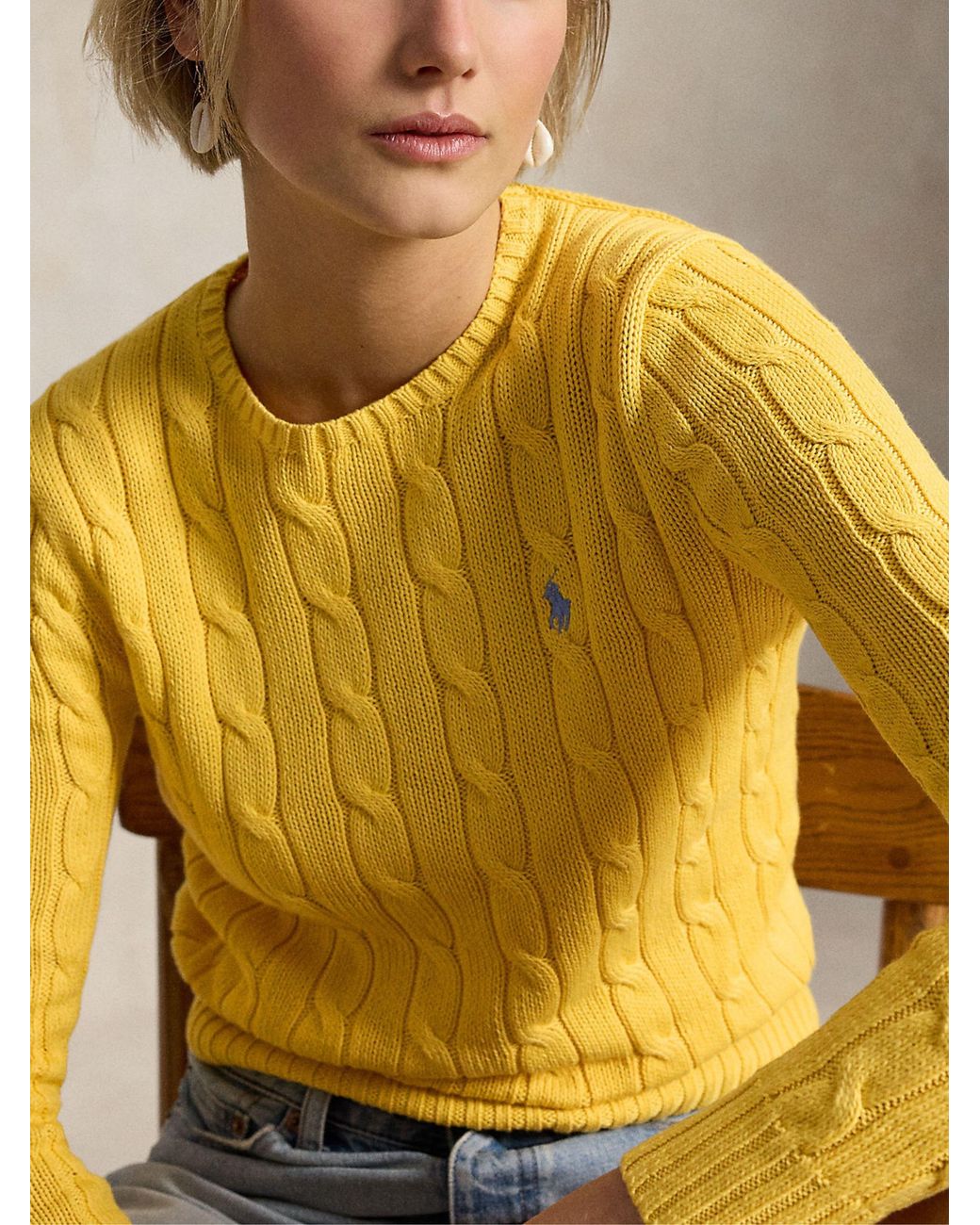 Polo Ralph Lauren Yellow Cable Knit Sweater