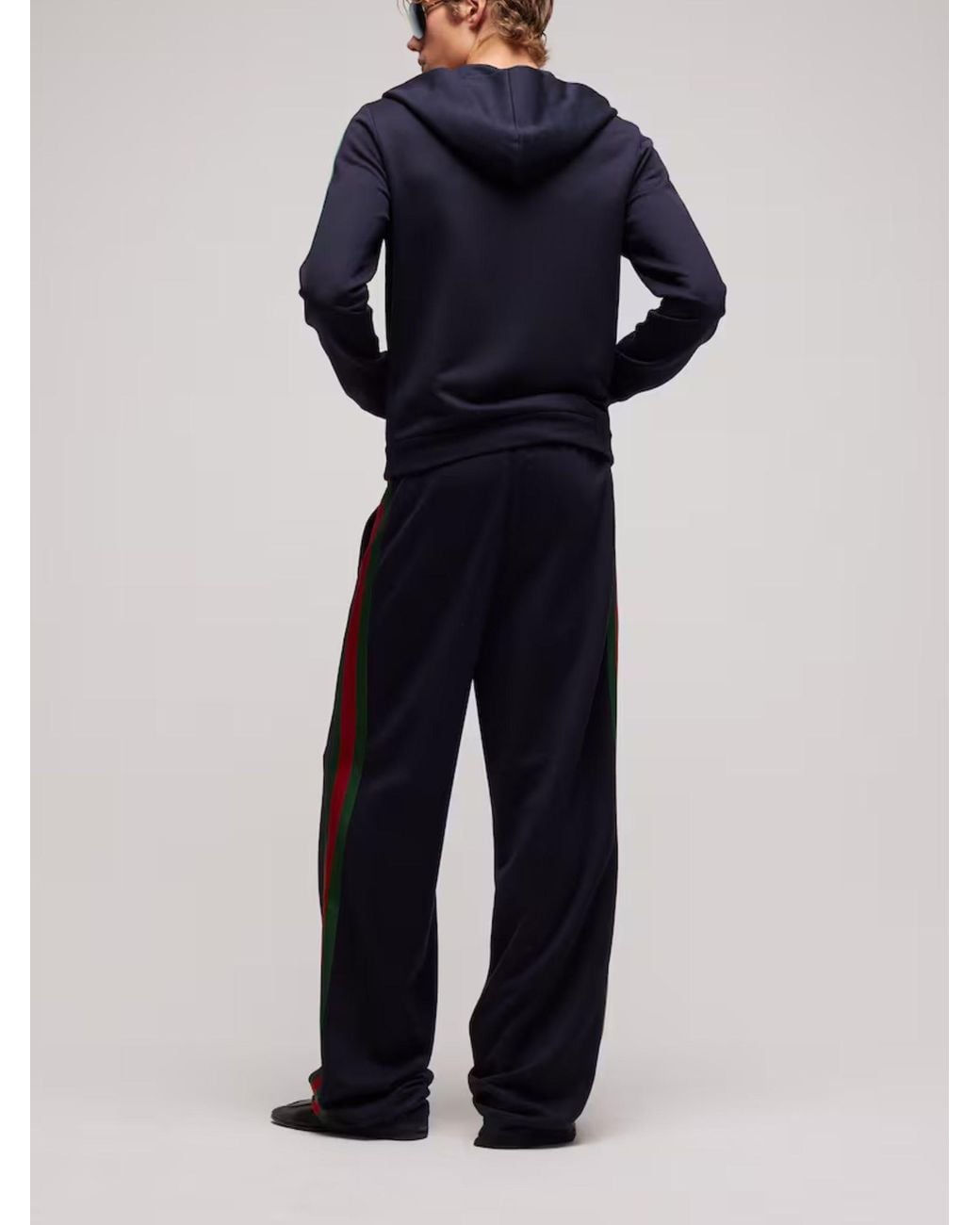 Gucci Blue Web Detail Trousers for men