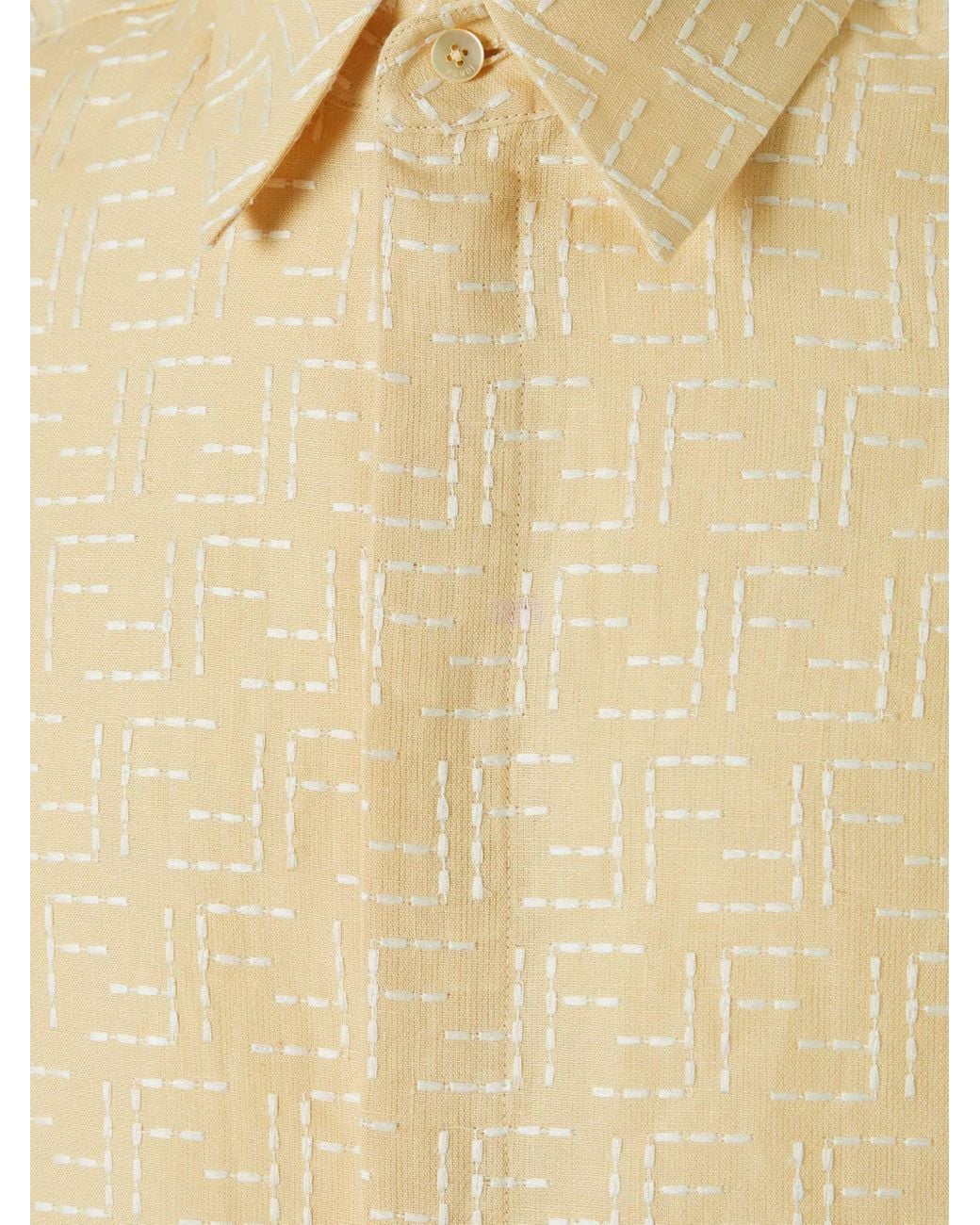 Fendi White Ff Jacquard Shirt for men