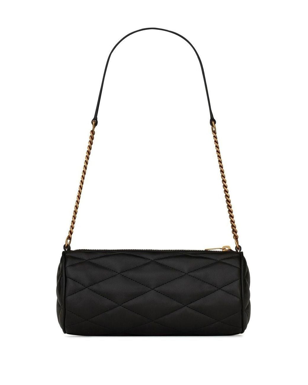 Saint Laurent Black Sade Leather Shoulder Bag
