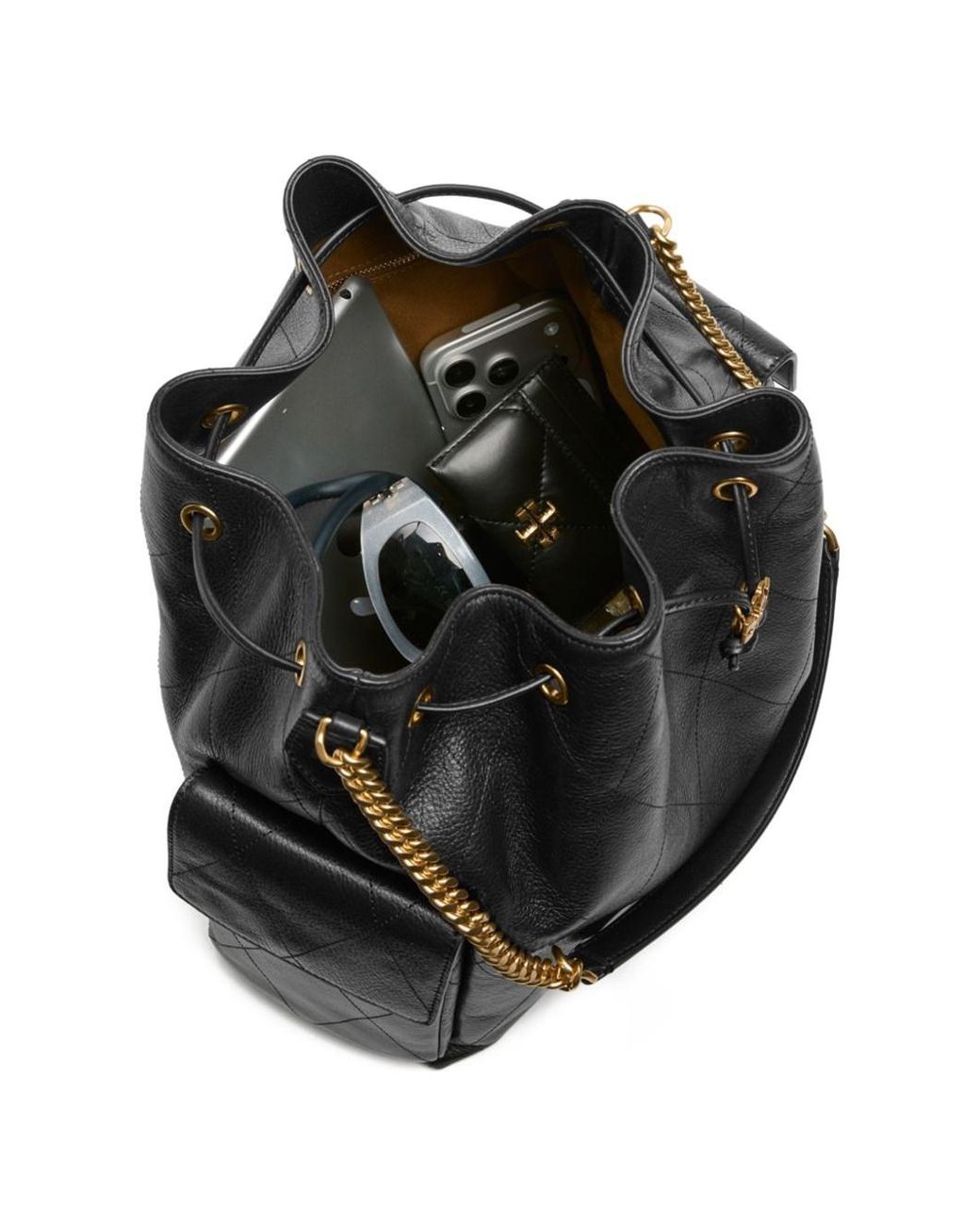 Tory Burch Black Grand Sac À Bandoulière Matelassé Charlie