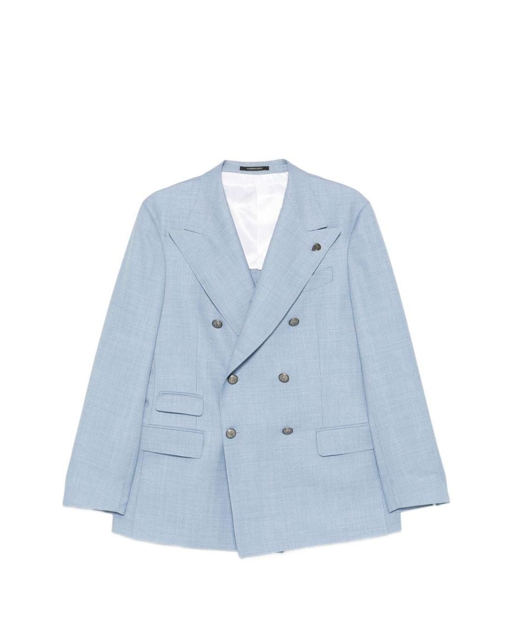 Gabriele Pasini Blue Double-Breasted Blazer for men