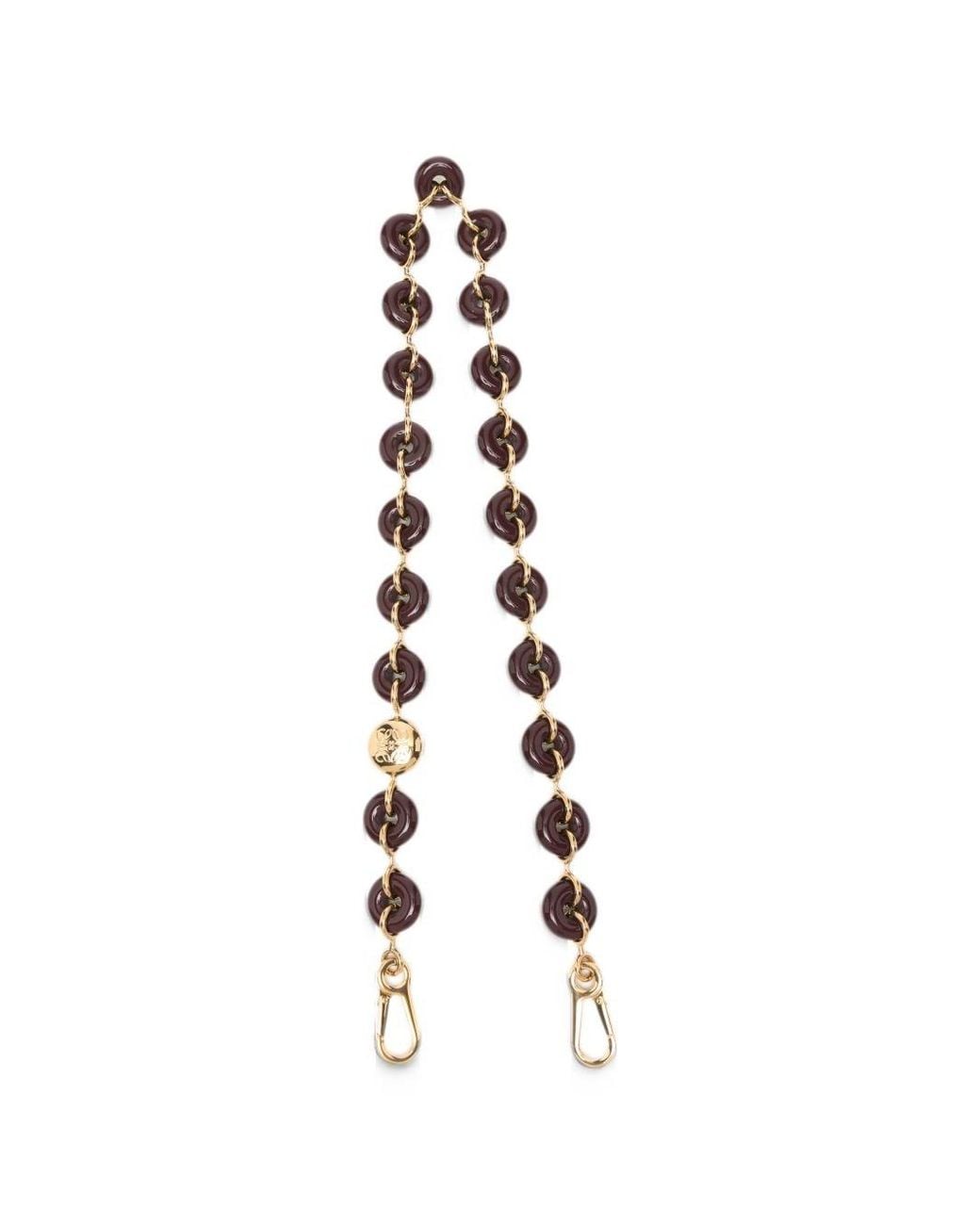 Loewe White Donut Chain Strap