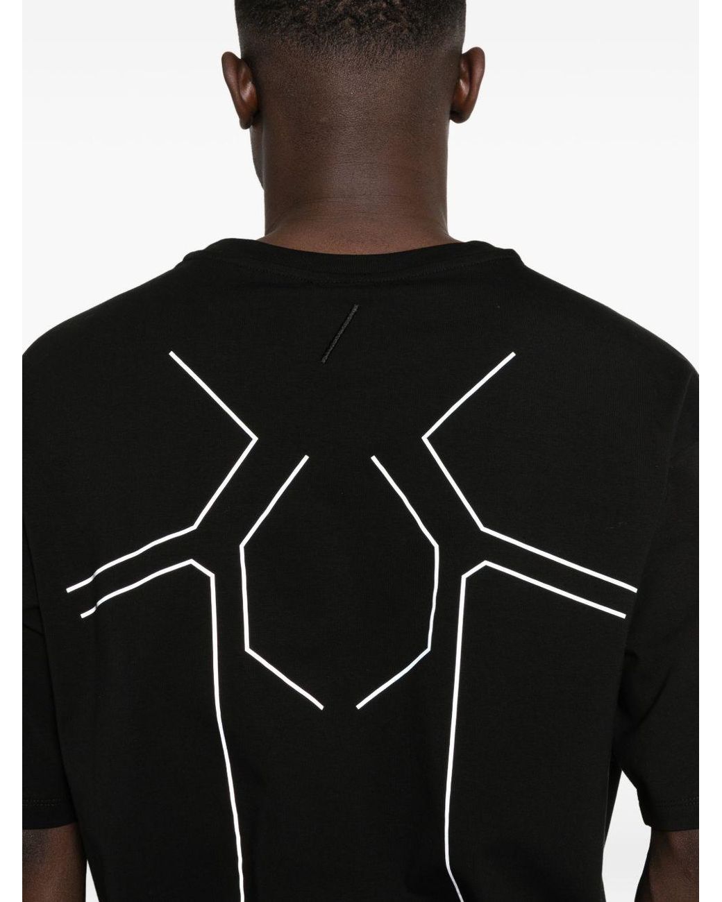 Thom Krom Black T-Shirt With Back Print for men